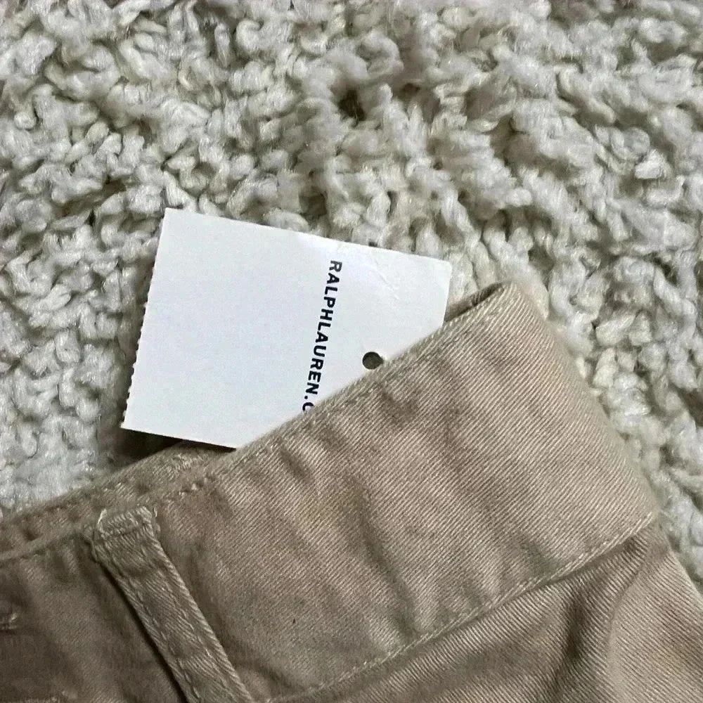 RALPH LAUREN GIRLS SKIRT KHAKI PLEATED SIZE 5 NWT